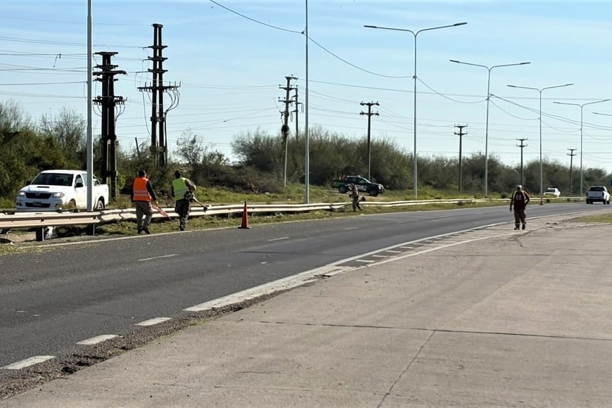 Las tareas en la Circunvalación. Vialidad Nacional (gentileza).