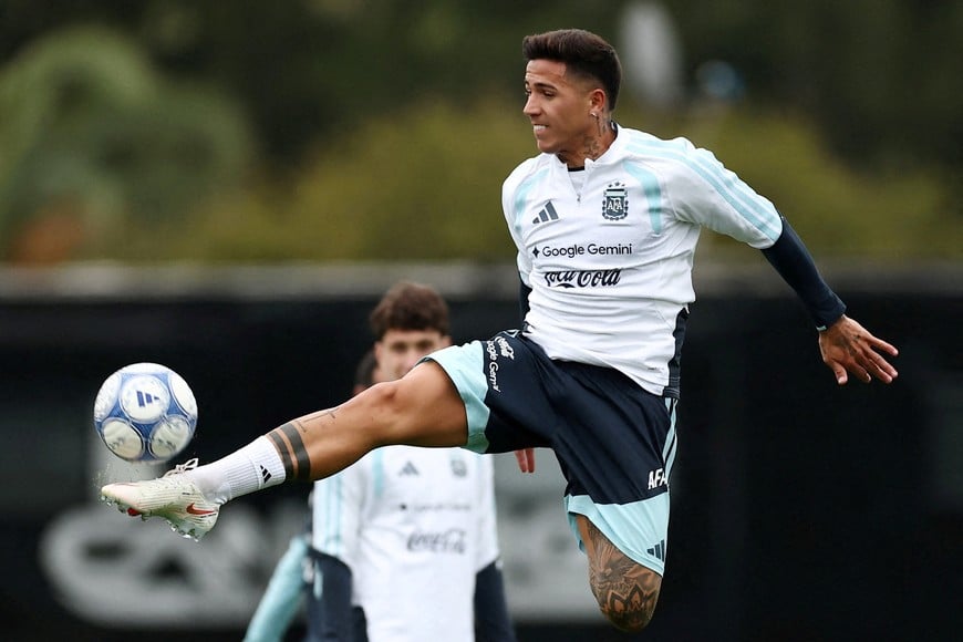 Soccer Football - International Friendly - Argentina Training - Ezeiza Training Complex, Buenos Aires, Argentina - September 28, 2026
Argentina's Enzo Fernandez during training REUTERS/Agustin Marcarian TPX IMAGES OF THE DAY