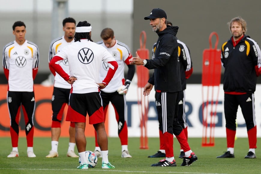 Soccer Football - UEFA Nations League - Germany Training - Adidas campus, Herzogenaurach, Germany - September 22, 2026
Germany coach Jurgen Klopp during training REUTERS/Heiko Becker