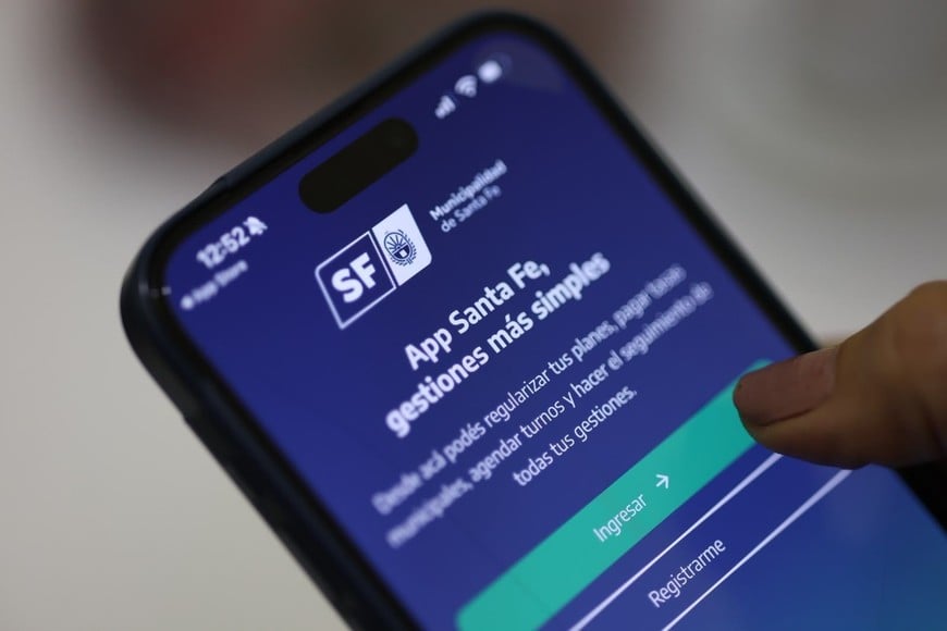 La App Santa Fe permite hacer múltiples gestiones municipales. Gentileza