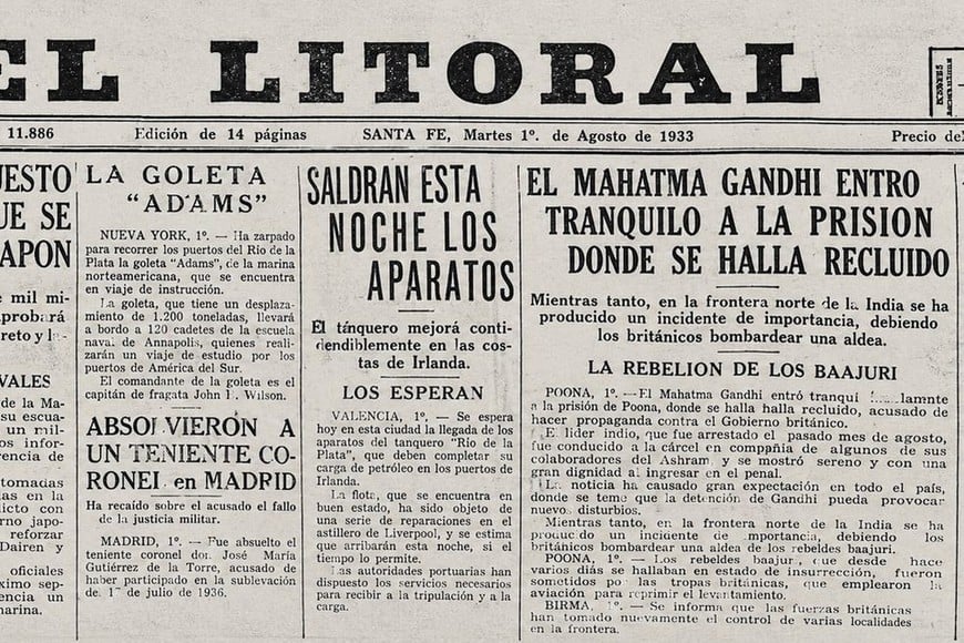 Un recorte de El Litoral. Foto: Archivo / Imagen editada con IA
