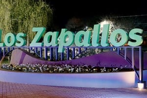 Los Zapallos estrena un nuevo cartel identitario sobre la Ruta Provincial 1. Foto: Gentileza