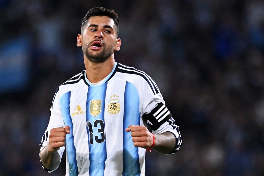 Soccer Football - International Friendly - Argentina v Bolivia - Estadio Mario Alberto Kempes, Cordoba, Argentina - September 30, 2026
Argentina's Cristian Romero celebrates scoring their third goal REUTERS/Rodrigo Valle