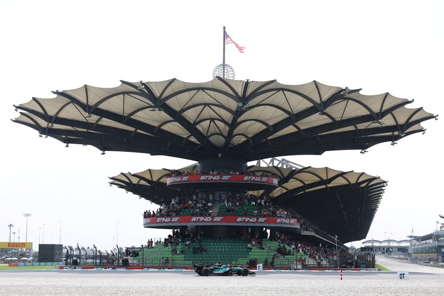 Formula One F1 - Bahrain Grand Prix - Sepang International Circuit, Sepang, Malaysia - October 2, 2026
Mercedes' George Russell during practice REUTERS/Annice Lyn