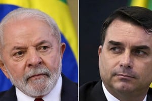 Luiz Inácio Lula Da Silva, quien va por la reelección y el retador Flávio Bolsonaro.