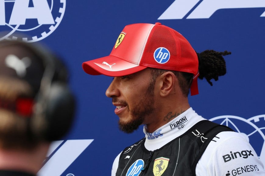 Formula One F1 - Bahrain Grand Prix - Sepang International Circuit, Sepang, Malaysia - October 3, 2026
Second placed Ferrari's Lewis Hamilton react after qualifying REUTERS/Annice Lyn/Pool