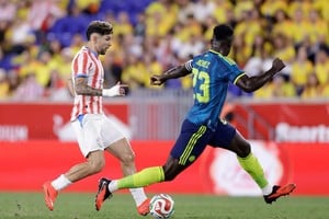 Con gol de Benítez, Paraguay derrotó a Colombia en Nueva Jersey. Foto: Gentileza