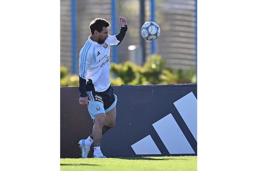 Lionel Messi entrenó por última vez con la Selección. Foto: gentileza Jano Colcerniani