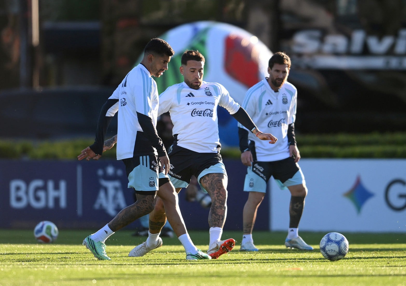 Último entrenamiento de Lionel Messi en la Selección. 
