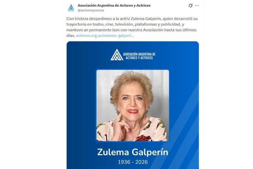La artista mantuvo durante años su vínculo con la Asociación de Actores.