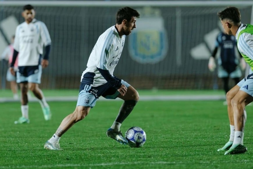 Lionel Messi y su última concentración con la Selección. Crédito: AFA