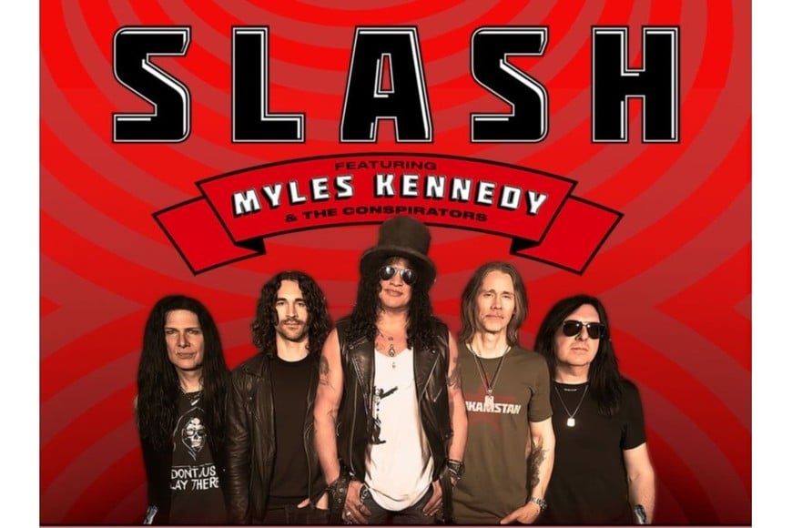 Slash Ft. Myles Kennedy and the Conspirators regresan con “Flying Blind”: El afiche promocional de la gira.