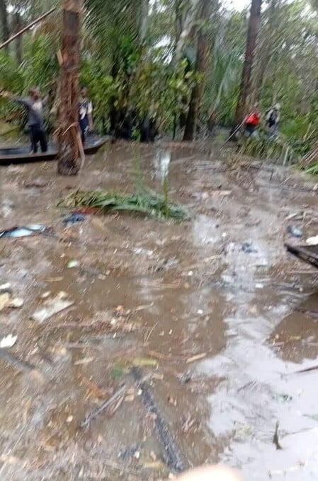 La zona donde buscaban los restos del avión.