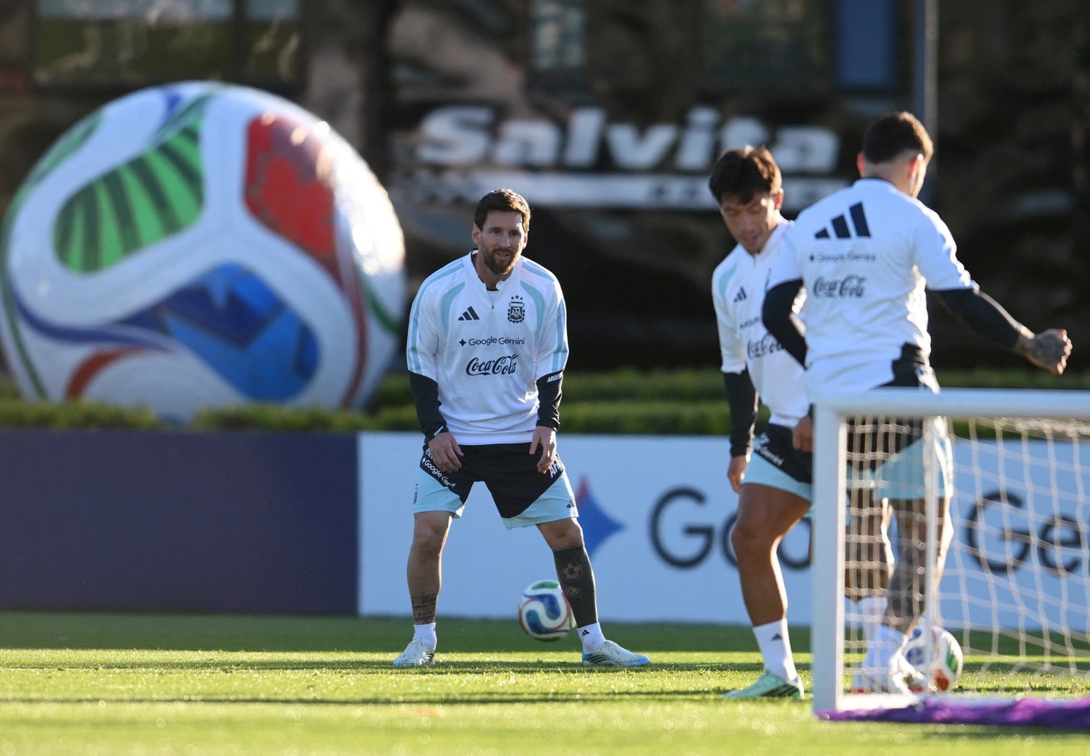 Último entrenamiento de Lionel Messi en la Selección. 