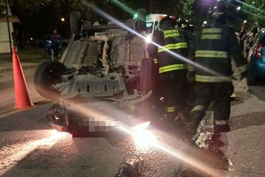 choque y vuelco Gral Paz 7400