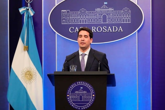 El vocero contestó preguntas en la habitual conferencia de prensa en Casa Rosada.