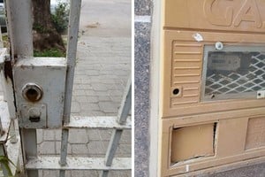 Robo de picaportes y medidores de gas en Guadalupe y María Selva. Foto: Gentileza