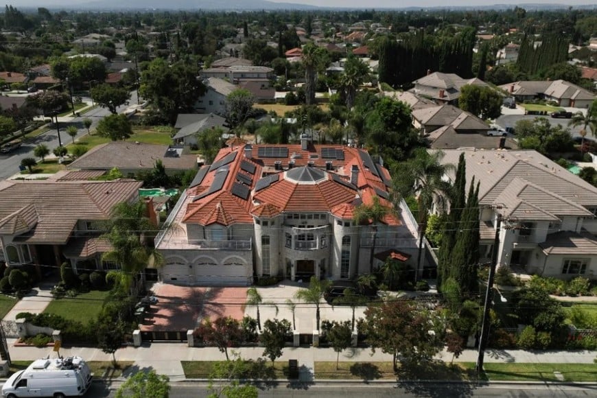 La mansión de la pareja en Arcadia, California.