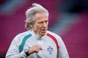 Soccer Football - UEFA Nations League - Portugal Training - Copenhagen, Denmark - September 30, 2026
Portugal coach Jorge Jesus during training
Liselotte Sabroe/Ritzau Scanpix via REUTERS
ATTENTION EDITORS - THIS IMAGE WAS PROVIDED BY A THIRD PARTY. DENMARK OUT. NO COMMERCIAL OR EDITORIAL SALES IN DENMARK.