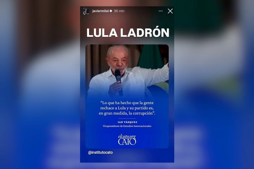 "LULA LADRÓN": Milei volvió a confrontar con el presidente brasileño en plena campaña por el balotaje
