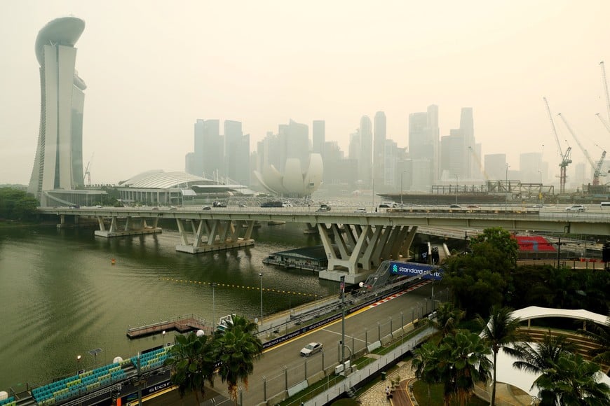 Formula One F1 - Singapore Grand Prix - Marina Bay Street Circuit, Singapore - October 8, 2026
General view of the circuit ahead of the race REUTERS/Edgar Su
