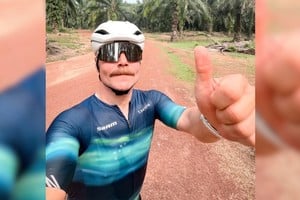 Valtteri Bottas y su recorrido en bicicleta.