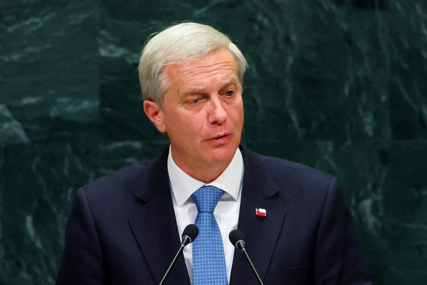 Chile's President Jose Antonio Kast addresses the 81st United Nations General Assembly at UN headquarters in New York City, US, September 22, 2026.  REUTERS/MIKE SEGAR