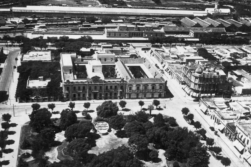Vista aérea del entorno de la casa Hume. Archivo.