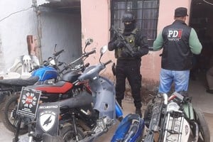 Las motos y partes habían sido robadas en la zona. Foto: El Litoral