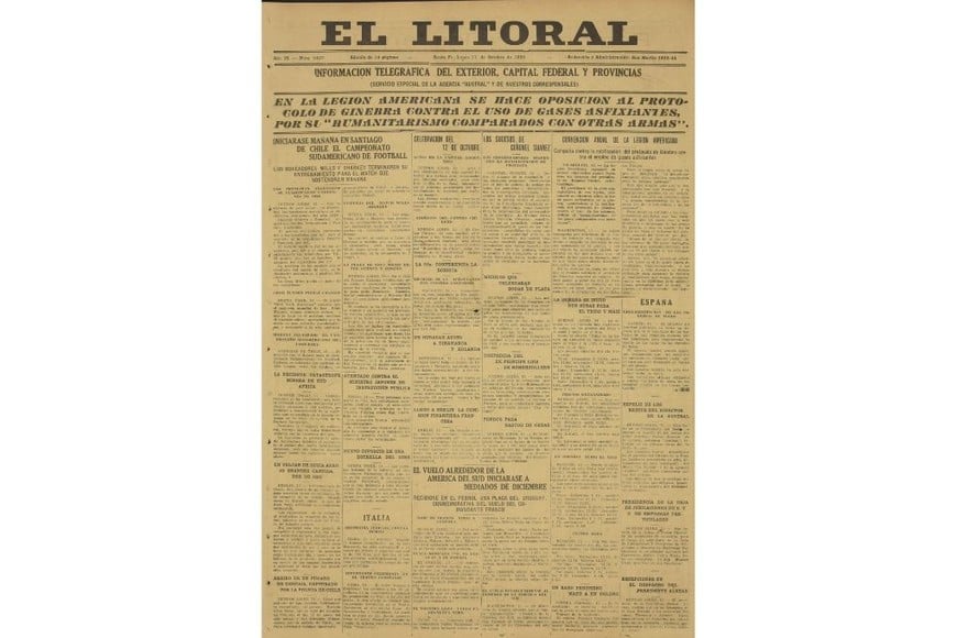 La tapa de la edición del 11 de octubre de 2026 de diario El Litoral.
