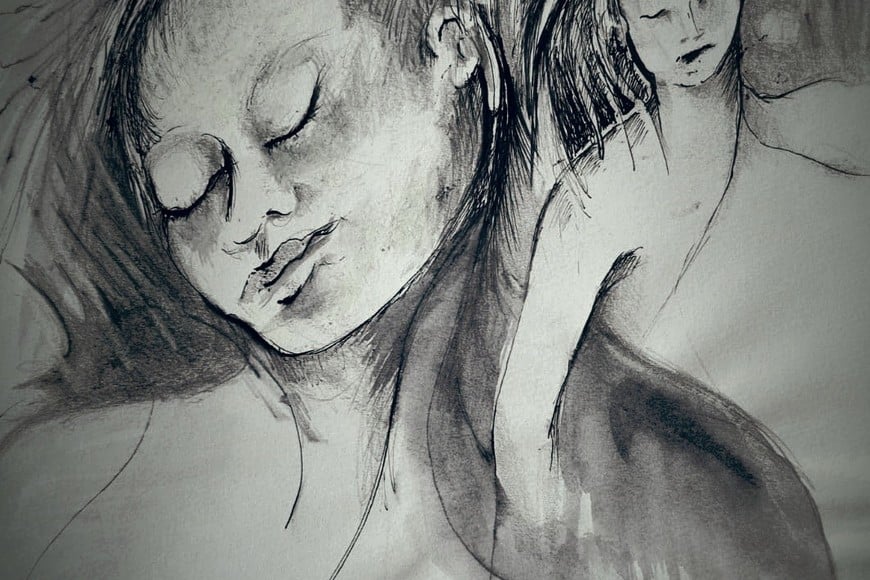 Ilustración de Mirta Gaziano. Mirta Yngui sumerge al lector en una atsmófera sensorial y emocional significativa.