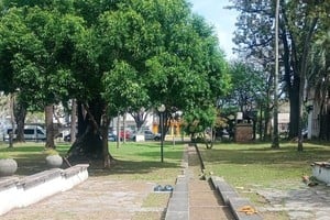 Corredor de la ex fuente del actual Parque Jardín República del Líbano. Este espacio verde en sus inicios se llamaba Parque Jardín Botánico Santa Fe.