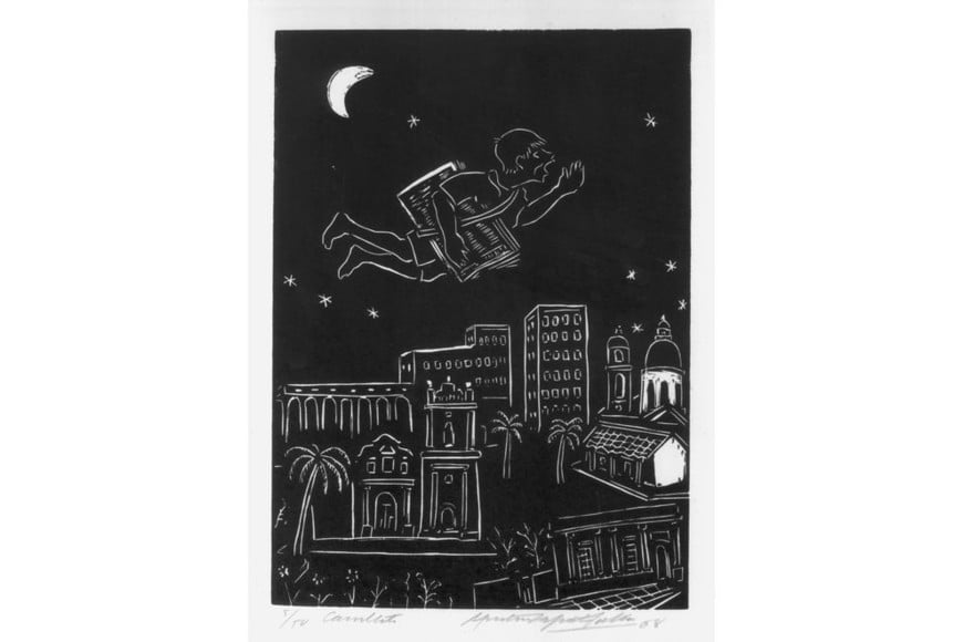 "Canillita volando". Foto: Colección Santa Fe Arte