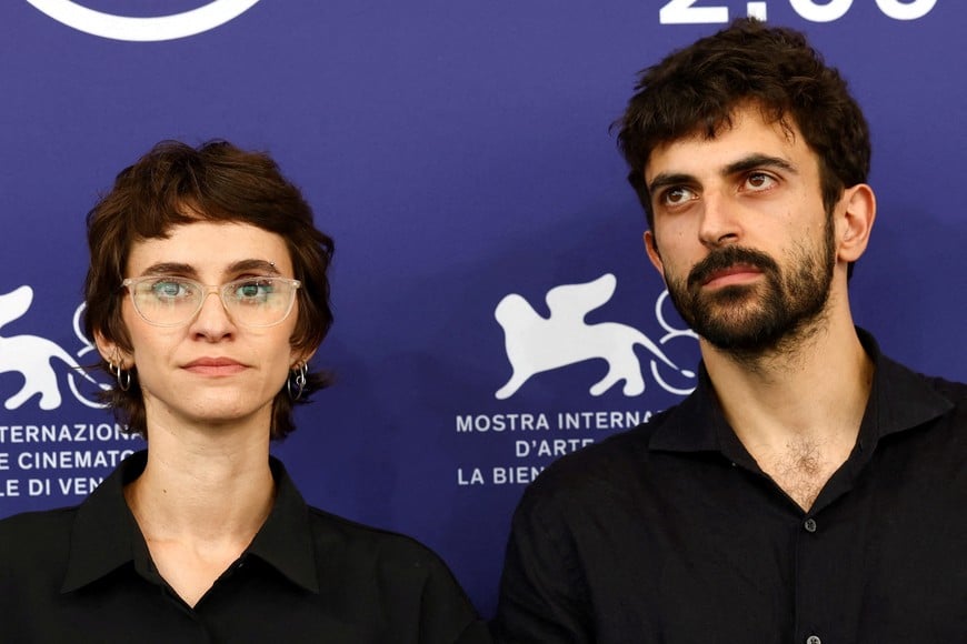 Directors Yuval Abraham and Rachel Szor pose during a photocall for the documentary "Naza" in Competition, at the 83rd Venice International Film Festival, in Venice, Italy, September 10, 2026. REUTERS/Yves Herman TPX IMAGES OF THE DAY