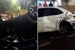 El accidente involucró a un automóvil que terminó dado vuelta sobre la calzada y otros dos vehículos.