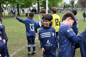 Locales otra vez. La Salle y toda la felicidad de los pibes. Foto: Flavio Raina