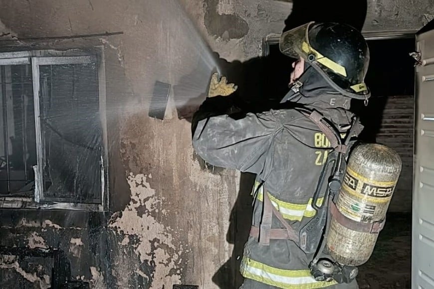 incendio y captura en Sauce Viejo