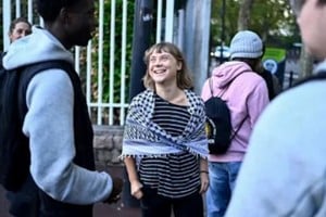 Thunberg se reunió con una veintena de abogados para organizar una "cadena de togas".