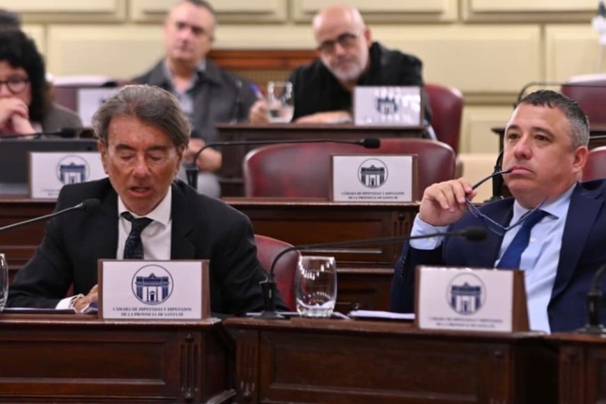 Daniel Erbetta y Diego Maciel. Crédito: Cámara de Diputados de Santa Fe