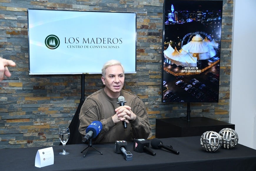Este miércoles Flavio Mendoza hizo la presentación oficial de La Cúpula con una conferencia de prensa en Santa Fe. Foto: Flavio Raina.
