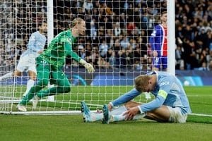 Soccer Football - UEFA Champions League - Manchester City v Paris St Germain - Etihad Stadium, Manchester, Britain - October 14, 2026
Manchester City's Erling Haaland reacts after missing a chance to score Action Images via Reuters/Jason Cairnduff