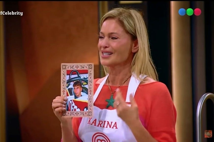 Karina Mazzocco se que bró al encontrar la foto de su hijo