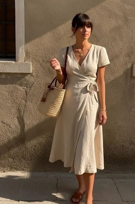 Con botas, zapatillas o sandalias, el vestido cruzado ofrece múltiples combinaciones.