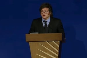 Javier Milei este jueves en Estados Unidos. Crédito: Presidencia