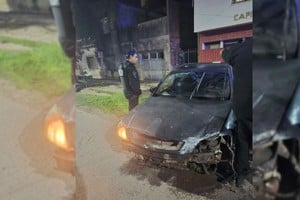 Tras el choque el conductor del auto fue detenido. Foto: Gentileza
