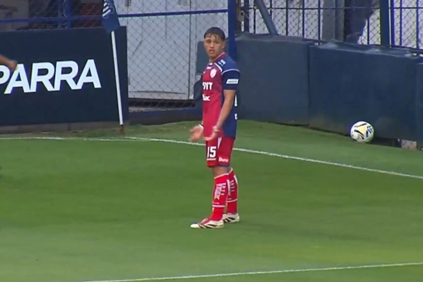Barinaga, uno de los jugadores que ingresó en el segundo tiempo.