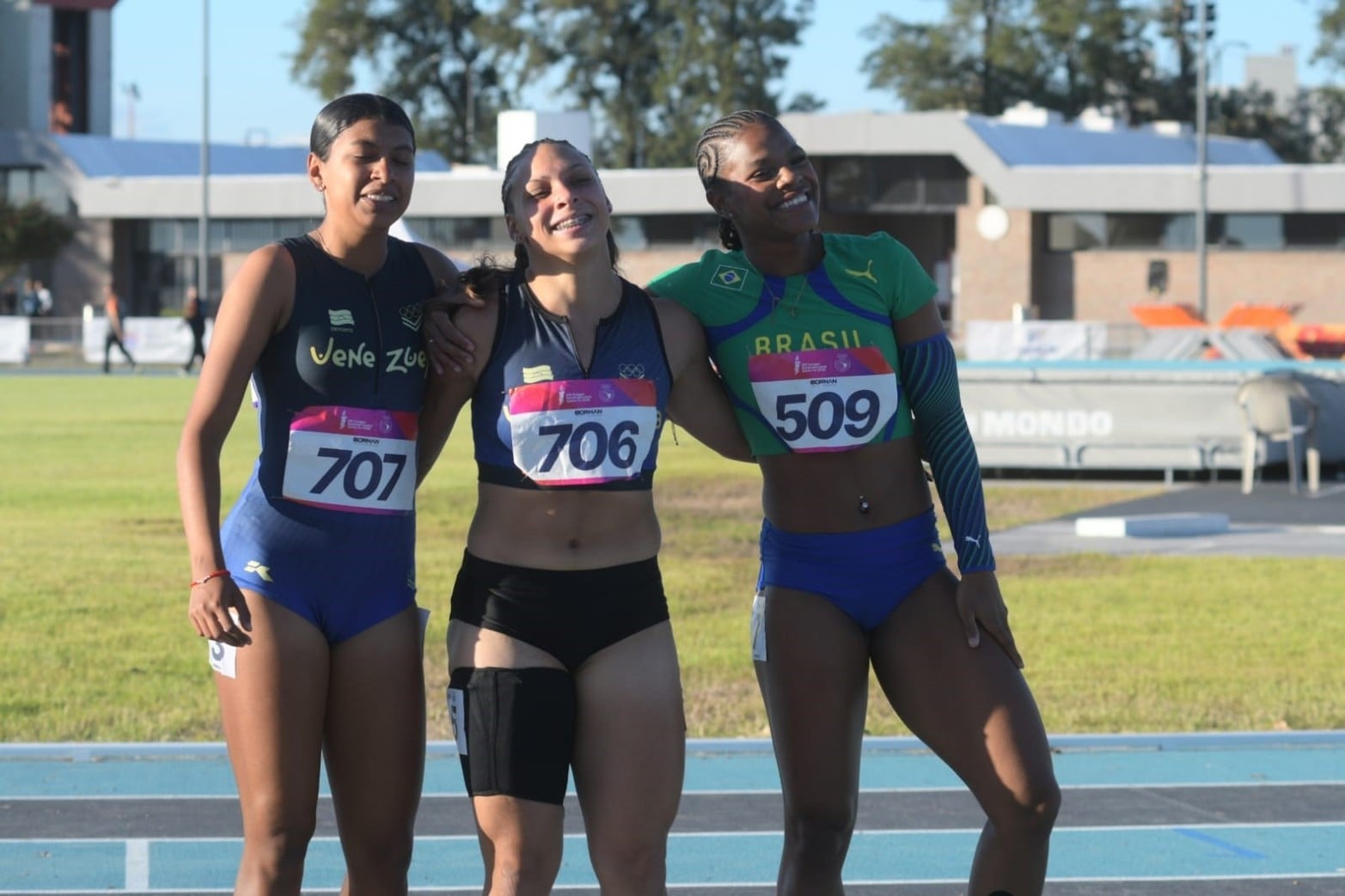 Primer podio del XII Campeonato Sudamericano U23 de Atletismo 2026.