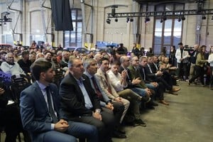 El intendente Poletti este viernes en la sexta subasta. Crédito: Municipalidad de Santa Fe