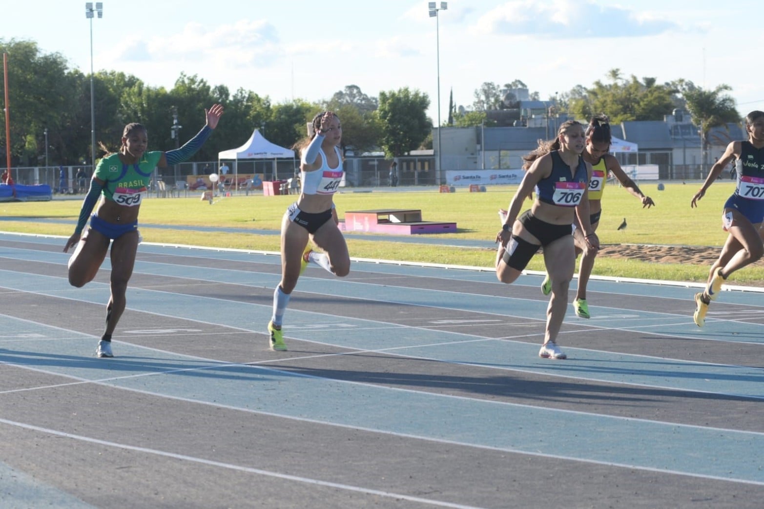 Primera carrera del XII Campeonato Sudamericano U23 de Atletismo 2026.