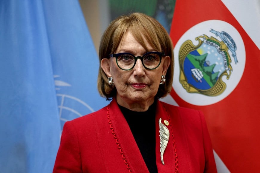 FILE PHOTO: Rebeca Grynspan Mayufis, candidate for the position of United Nations secretary-general, poses for a portrait at the Permanent Mission of Costa Rica to the United Nations in New York City, US, October 15, 2026. REUTERS/Shannon Stapleton/File Photo